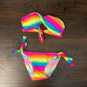 Rainbow bikini! Strapless🌈